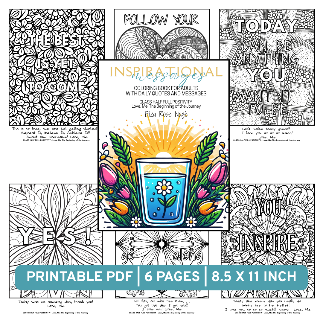 Inspirational Messages Coloring Pages for Adults with Daily Quotes and Messages: Bundle 2